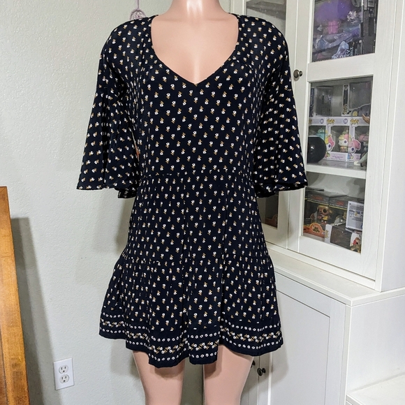 Anthropologie x Faithfull the Brand Size 4 Fresa Tunic Mini Dress Floral Boho E7 - Picture 3 of 11